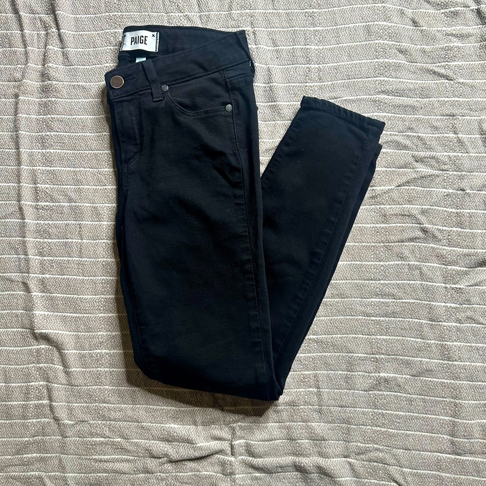 Women’s Paige Size 26 Verdugo crop black denim pant superior quality soft fit
